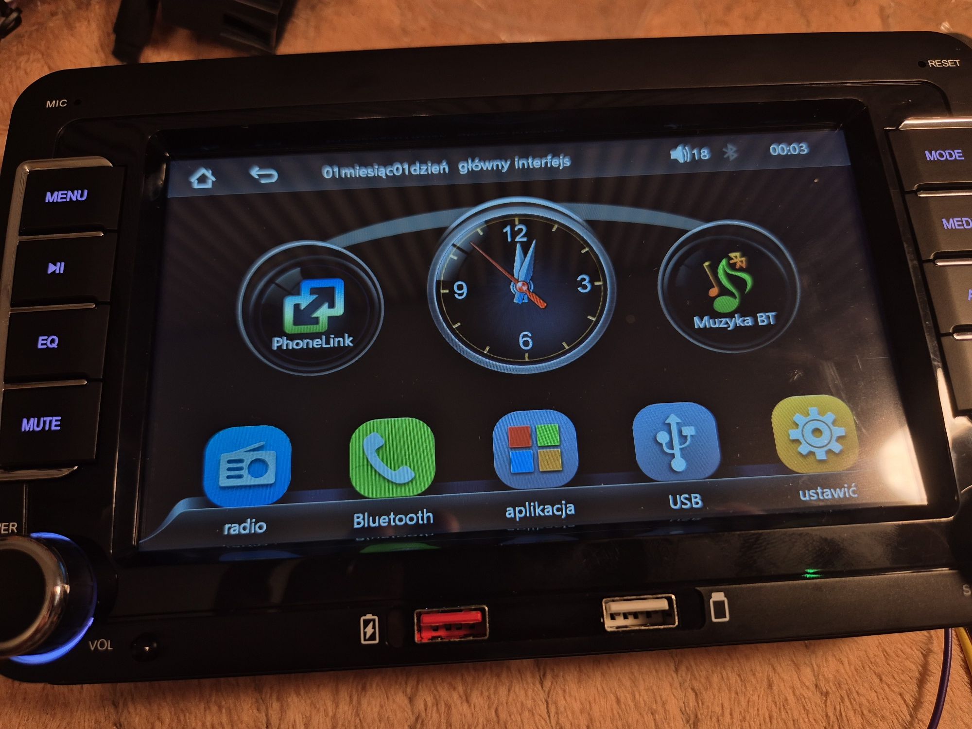 Radio vw Carplay wifi Pl pilot Usb skoda android auto golf seat