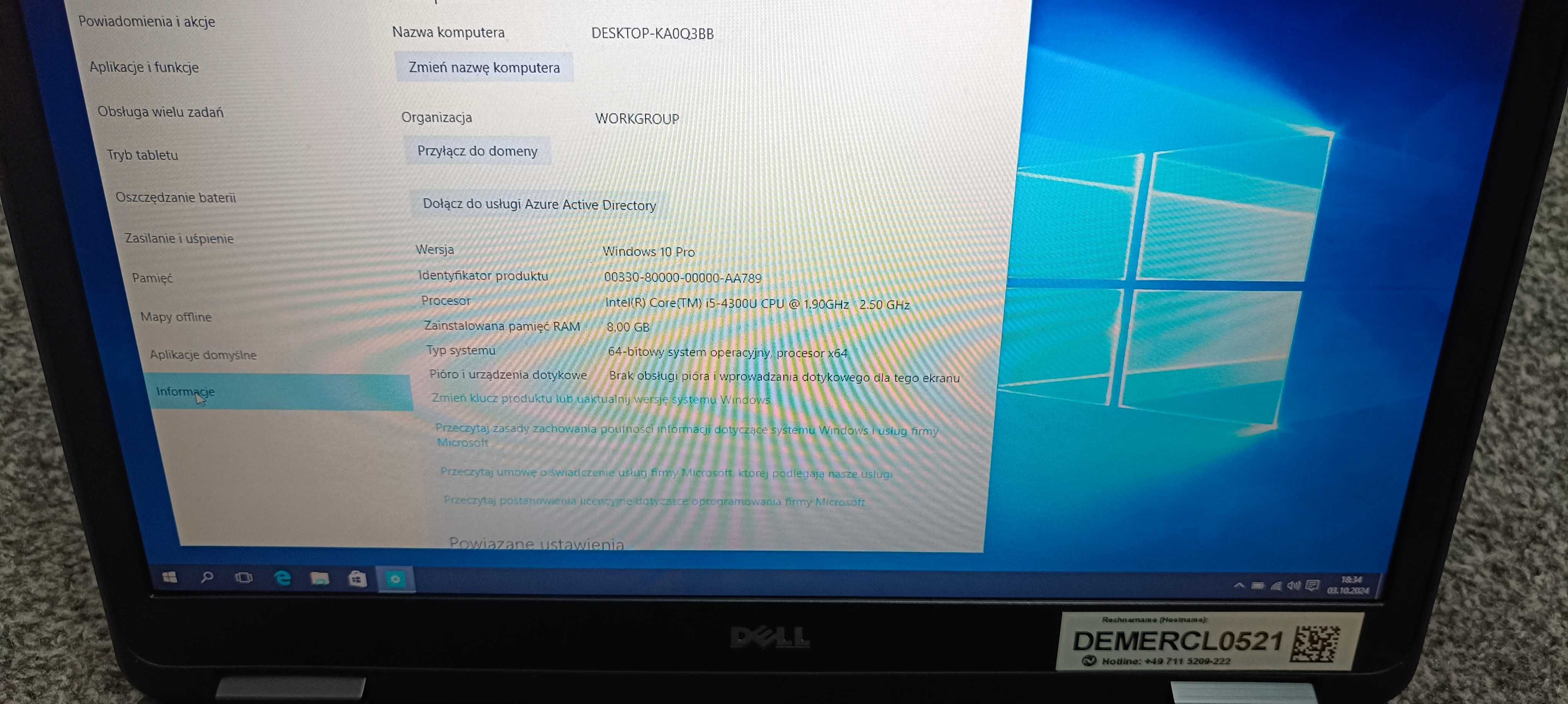Dell Latitude E5440 i5-4300U 8GB 256GB NVME
