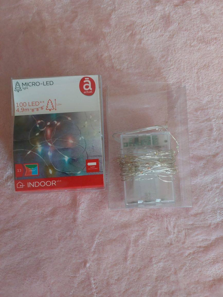Lampki mikro led na druciku 2 sztuki