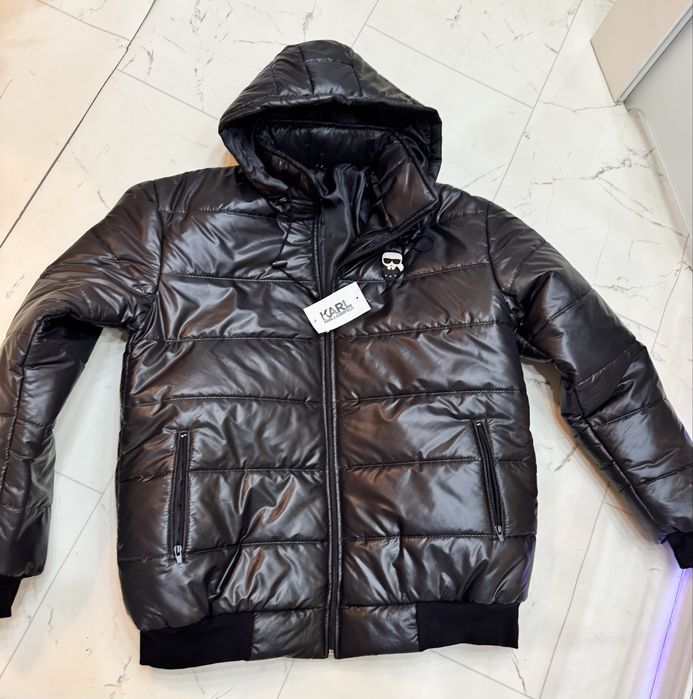 Kurtka meska pikowana kaptur