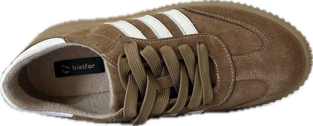 Кеди жіночі демісезонні  Bistfor замшеві коричневі