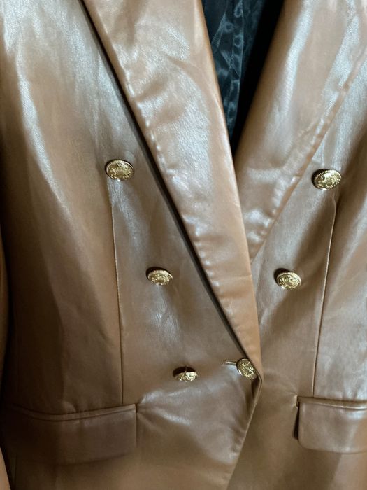 Піджак жакет Zara шкіряний / кожаный пиджак