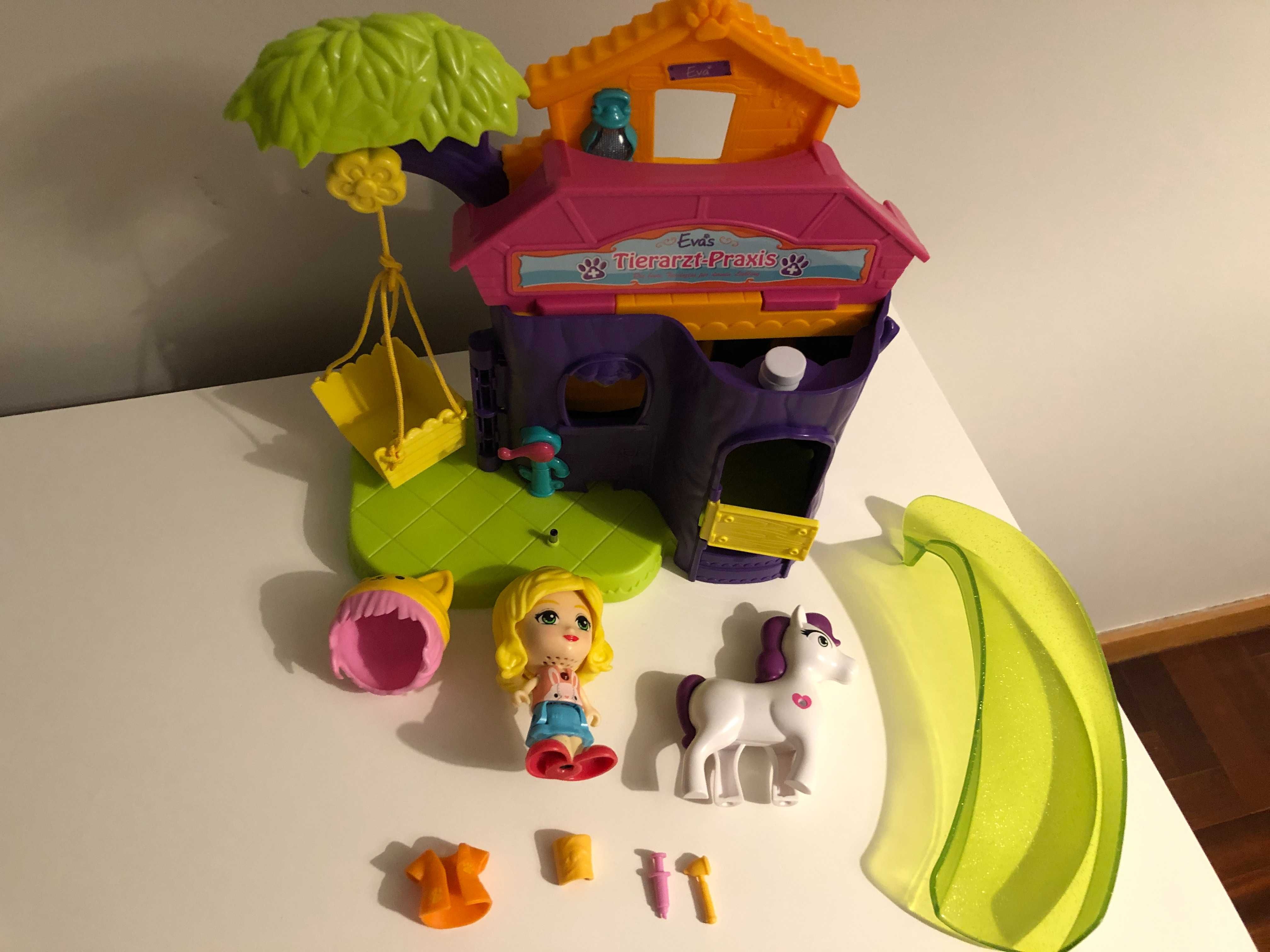 Conjunto Vtech Boneca EVa - Casa da árvore / Clínica veterinária