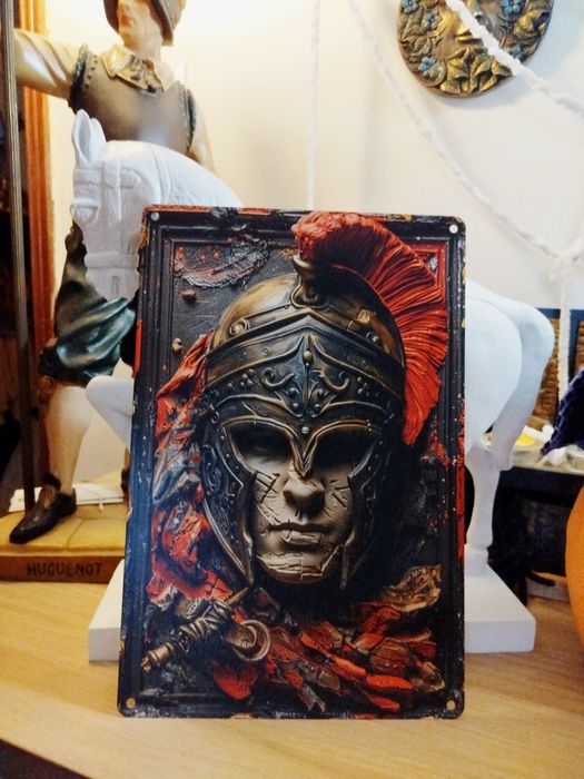 Estátueta vintage cavalo Branco Gesso decoração 35 cm x 35 cm