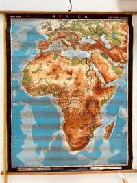 Mapas de escola vintage Portugal Africa