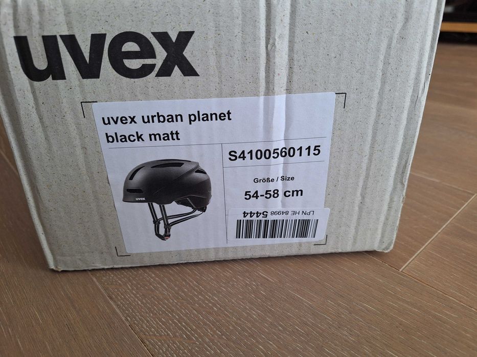 NOWY Kask ochronny Uvex urban planet czarny 54-58