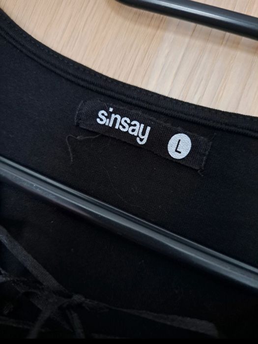 Body z wiązaniem sznurowaniem czarne obcisłe