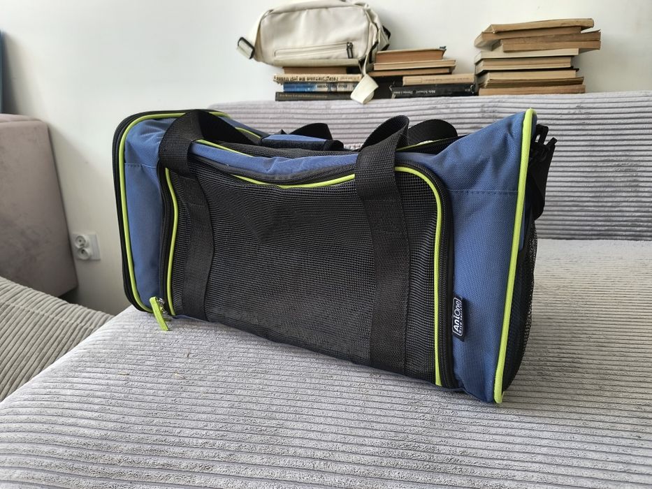 Transporter na kota/psa, na ramię do auta AniOne, granatowa torba tran