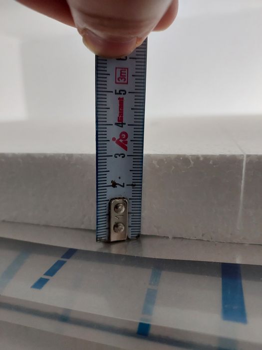 Mata Styropianowa z folią do Podłogówki 3cm - 5m2/ szt. Całość  120 m2