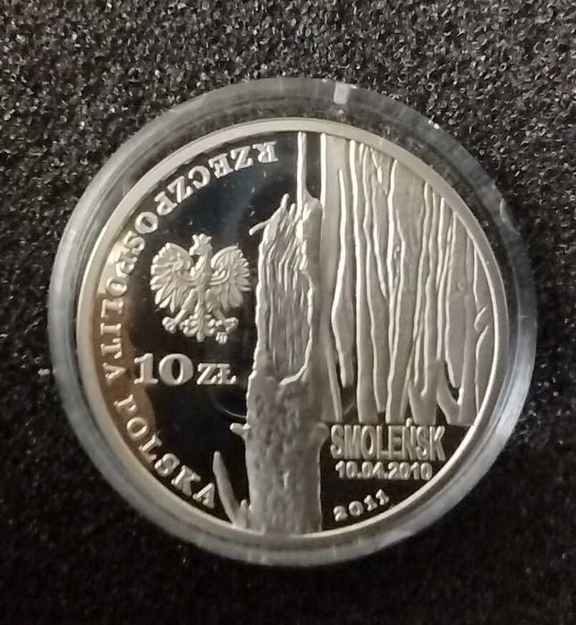 moneta 10 zł Ag Smoleńsk-pamięci ofiar Skrzypek