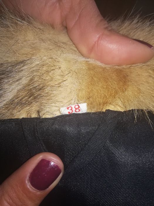 Casaco em pele de raposa verdadeira