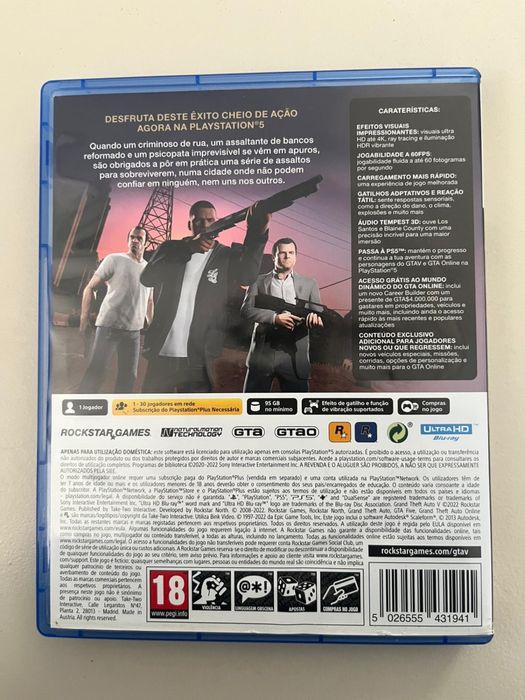 GTA V | PS5 | Excelente estado | Caixa original