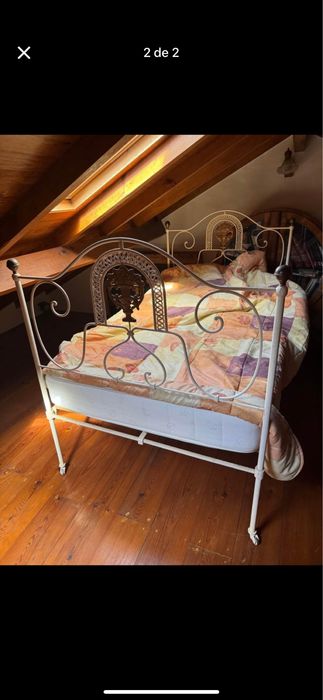 Cama de ferro vintage - 190x110