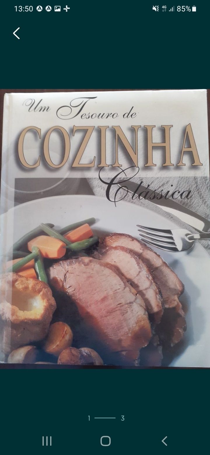 Livro de culinária "Um tesouro de cozinha clássica"