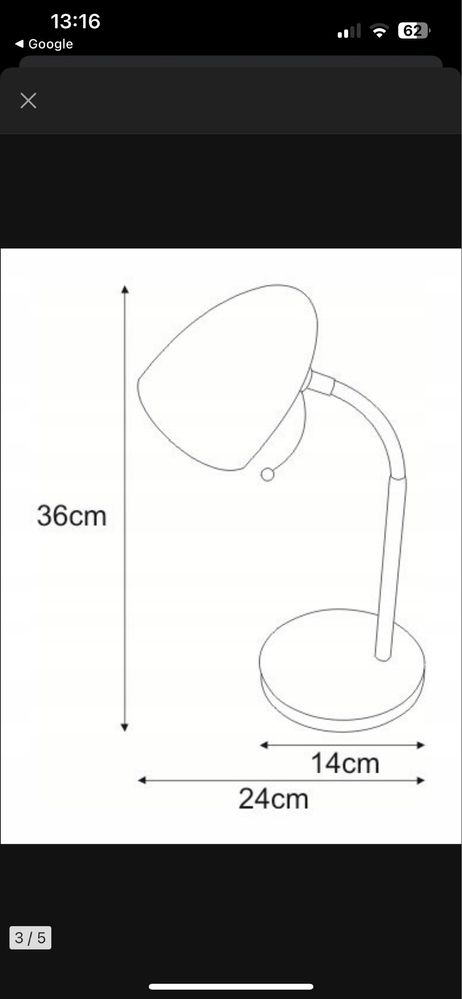 Lampa biurkowa 40W, E27