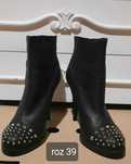 Botki damskie stylowe czarne roz 39