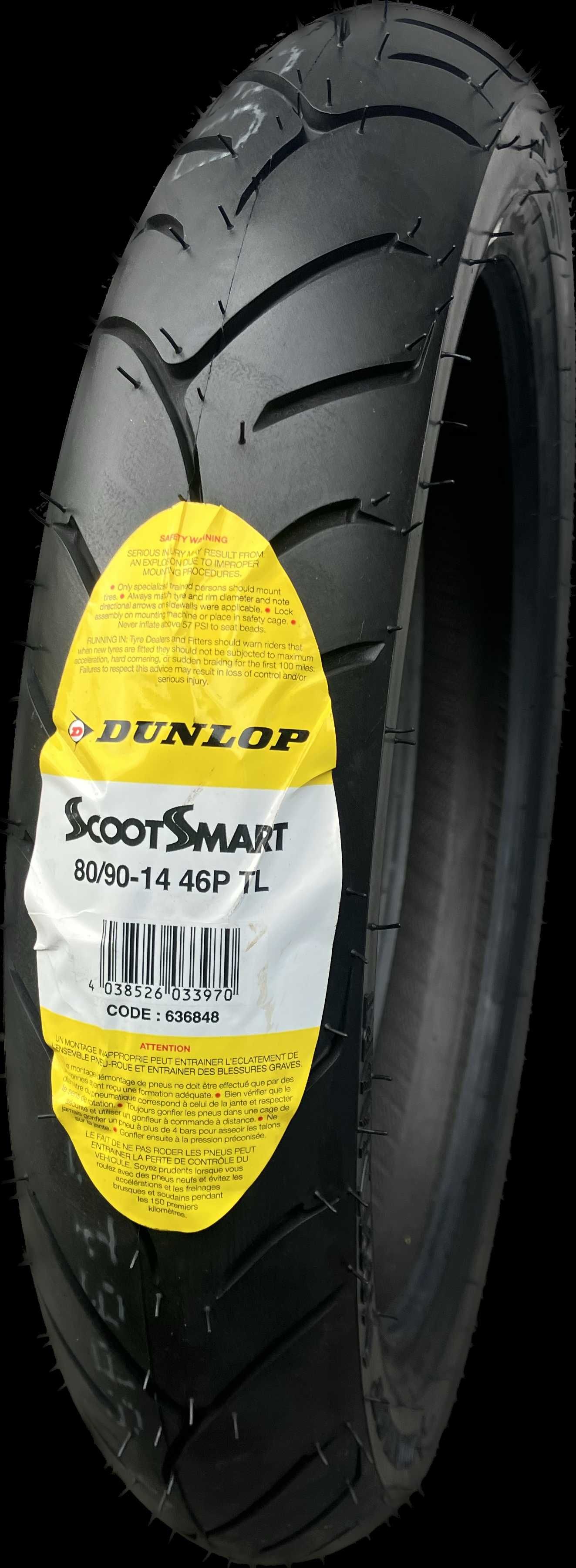 80/90-14 Dunlop SCOOTSMART 46P TL Nowa 2021