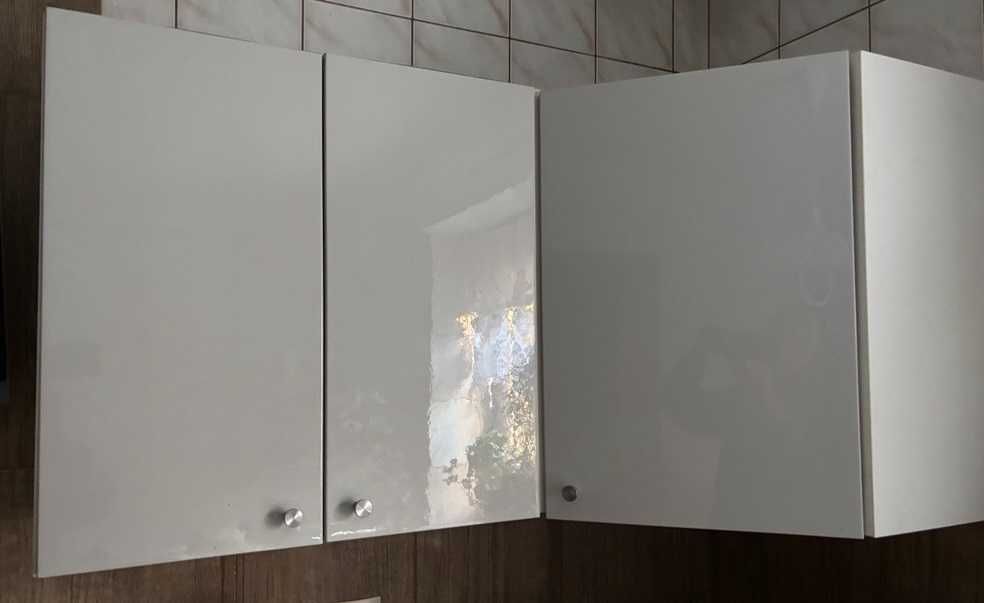 Szafki kuchenne IKEA szary połysk jasny fronty Ringhult