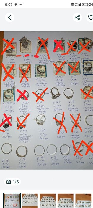 Срібні каблучки 925 проби