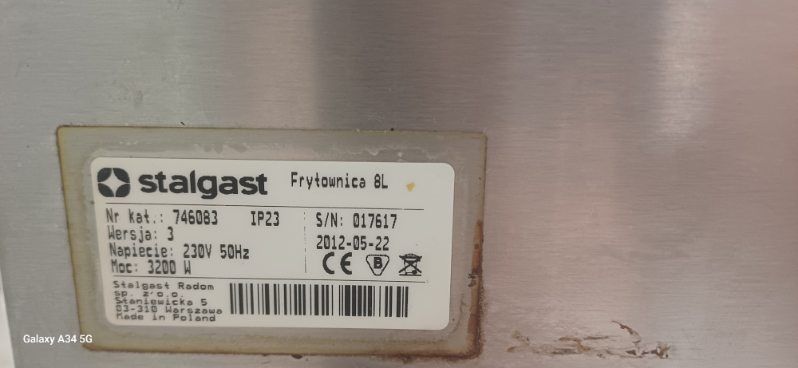 Frytownica Stalgast 8L – 3200W, sprawna, gotowa do pracy!