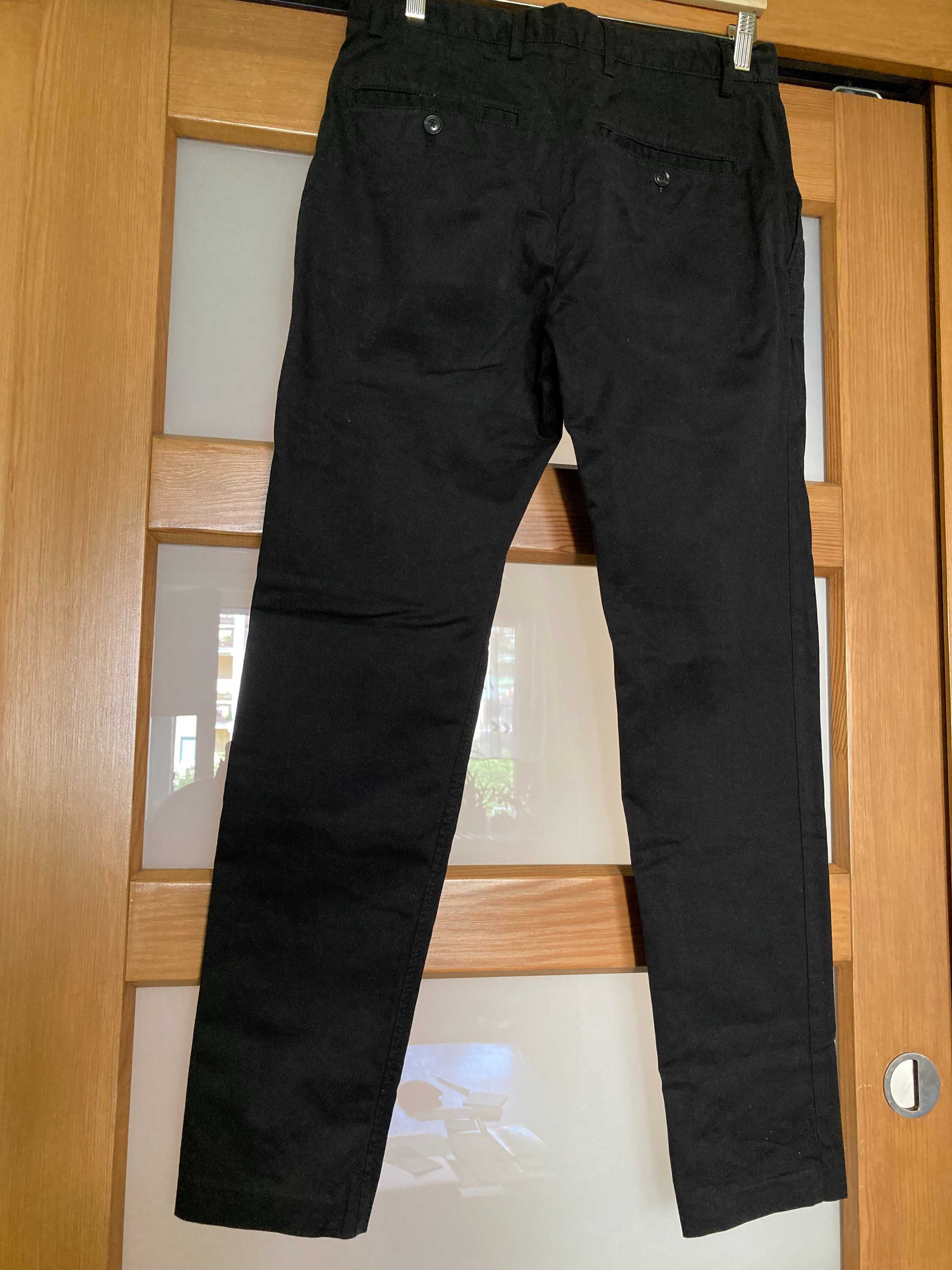 Czarne spodnie materiałowe, marki Zara r. EU 38