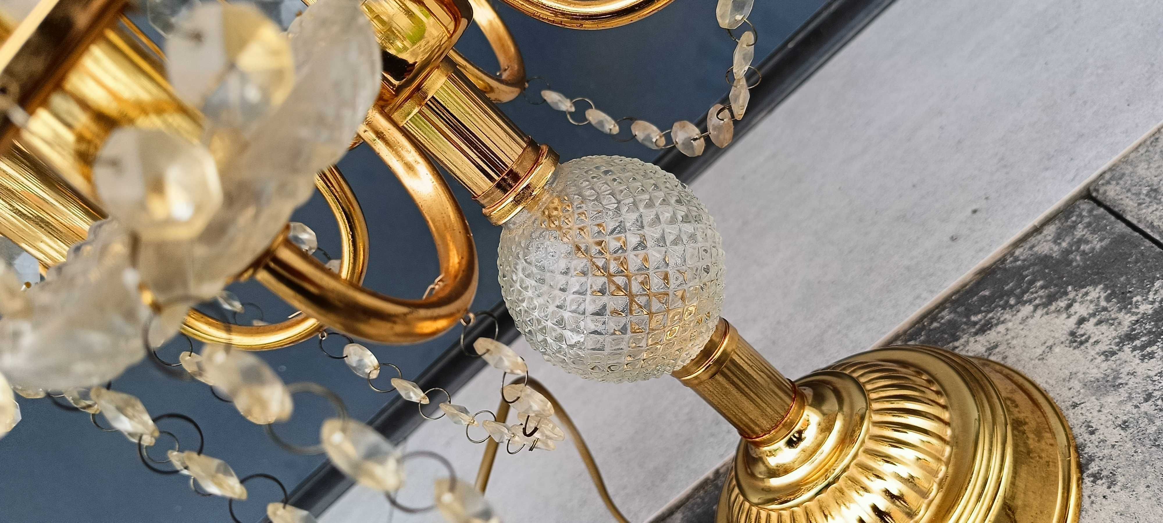 Stylowa lampa gabinetowa w stylu glamour z kryształkami