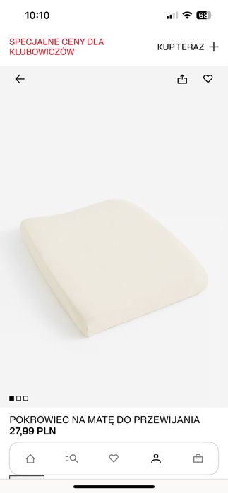 Przewijak wodoodporny Lil Things i dwa prześcieradła H&M