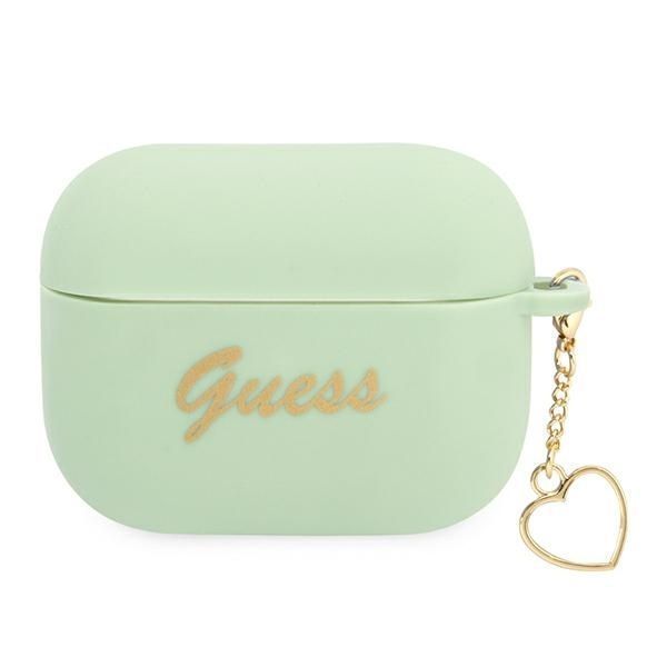 Guess Etui na AirPods Pro Serce Zielone - kolekcja Heart Charm