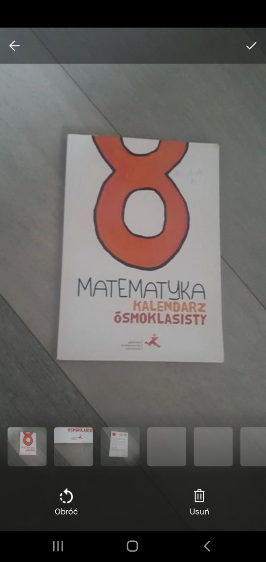 Matematyka  kalendarz  ósmoklasisty