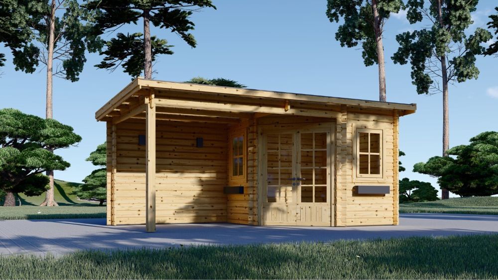 Casas e abrigos feitos em madeira tratada