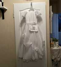 Biala sukienka suknia komunijna na komunie dla dziewczynki