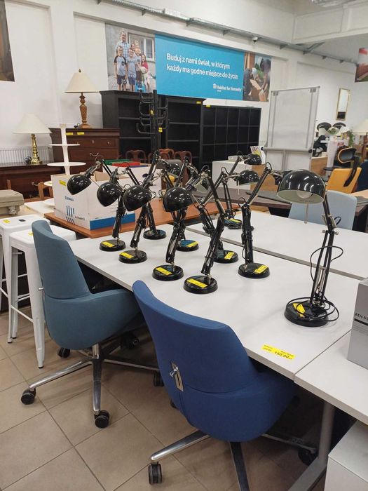 Lampy biurowe czarne regulowane