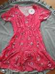 Sukienka ciążowa i do karmienia piersią Lovely Dress koralowa krótki r