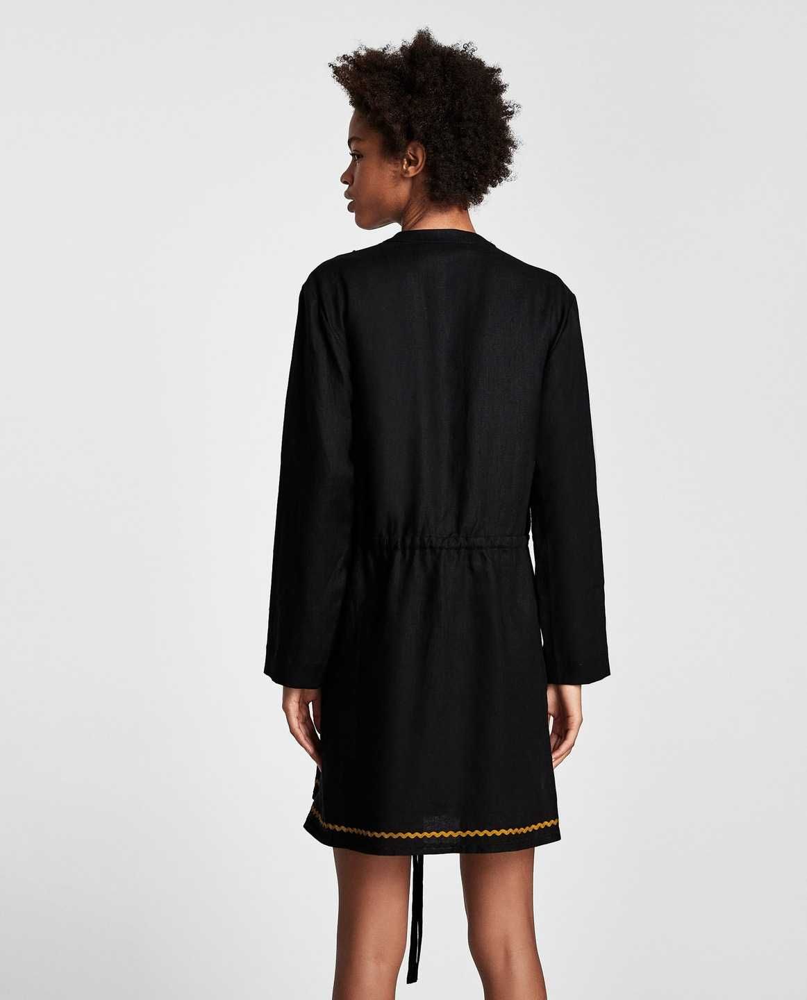 ZARA, LUX, 100% LEN, Sukienka/tunika, L/XL Oversize