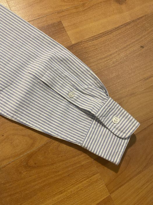 (XS-S) Женская Полосатая голубая хлопковая рубашка POLO RALPH LAUREN