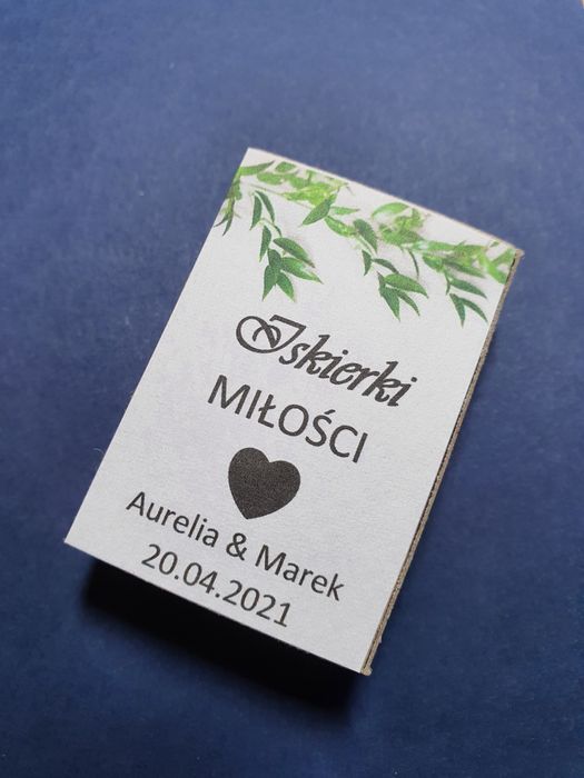 Zapałki iskierki miłości wesele