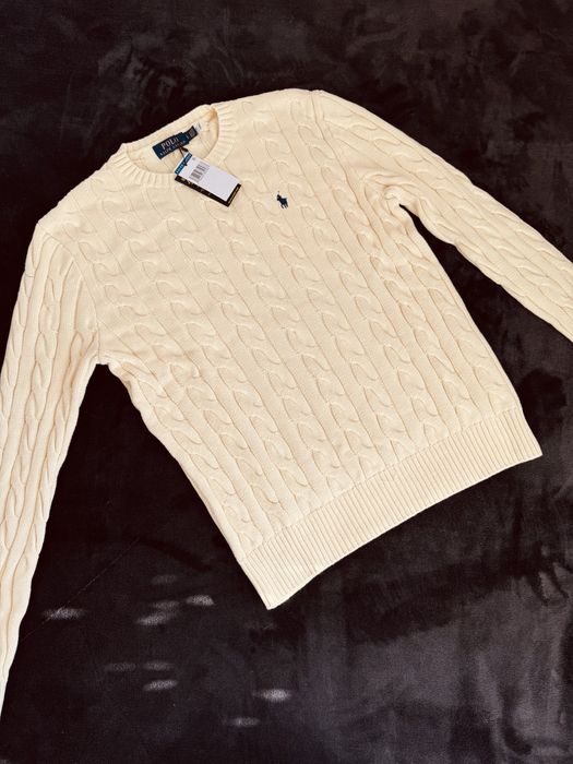 Okazja Męski Sweter Polo Ralph Lauren Rozmiar M/L Idealny na Prezent