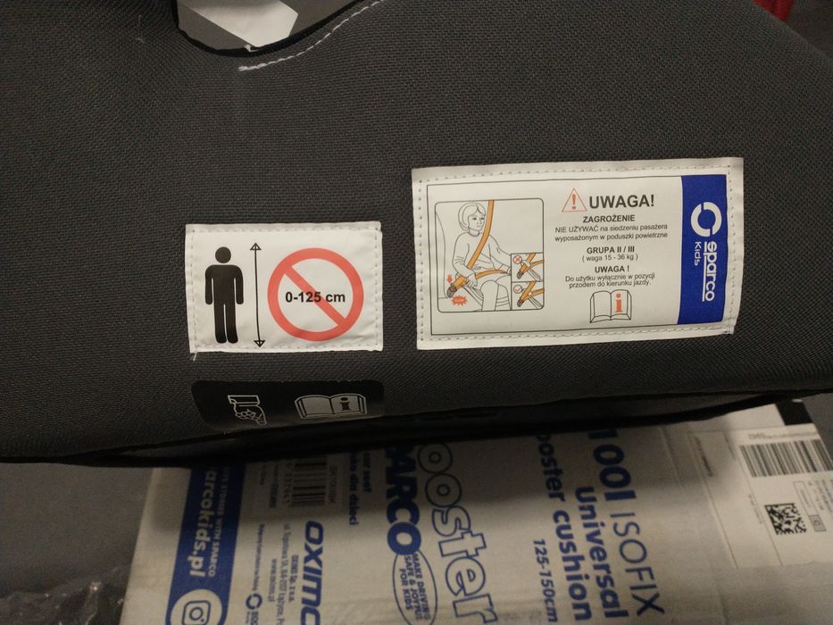 Podstawka fotelik SPARCO 15-36 kg