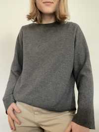 Cienki sweter Zara szary miękki S/M