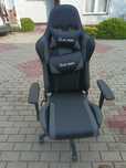 Fotel gamingowy gracza obrotowy czarny 150 kg