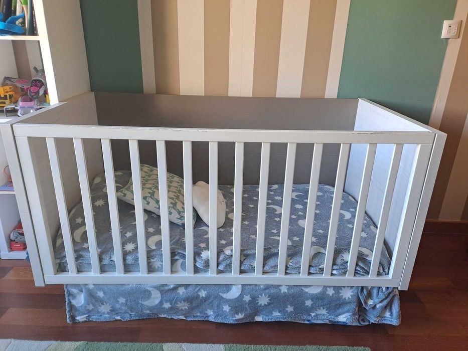 Cama Criança Bebé até 6 anos, madeira maciça 70×140, excelente estado