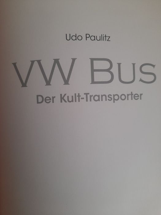 Livro VW BUS Der Kult-Transporter by Udo Paulitz, em alemão