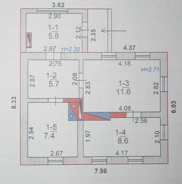 Продам газифікований будинок по вул. Кармелюка, р-н 8 школи