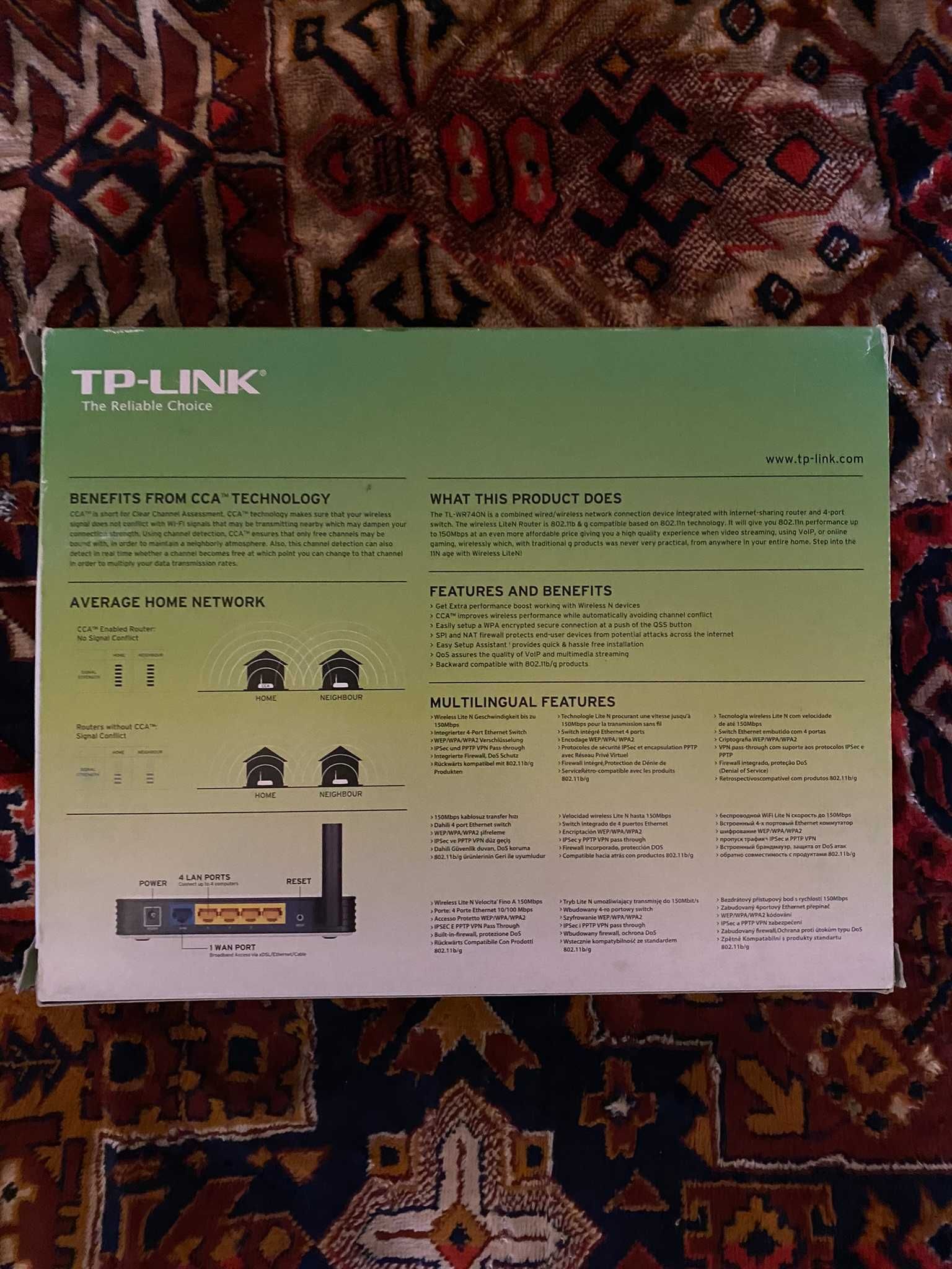 Бездротовий маршрутизатор (роутер) TP-Link TL-WR740N у гарному стані
