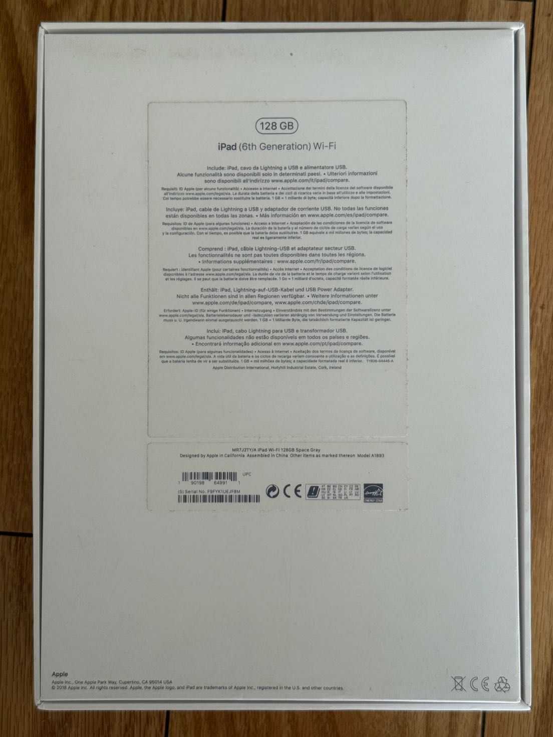 Ipad 6Generation Wifi 128GB