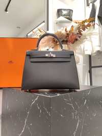 Сумка Hermès Kelly 25 Epsom Bag Black Palladium Hardware