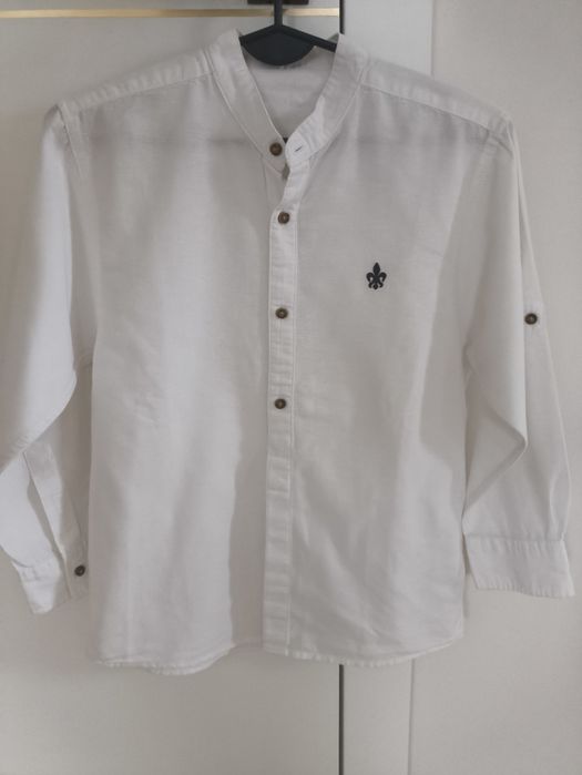 Koszula chłopięca 140-146 cm biała długi rekaw Dunnes Store