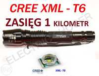 Latarka Policyjna LED CREE XML-T6 ZOOM 5600 OKAZJA
