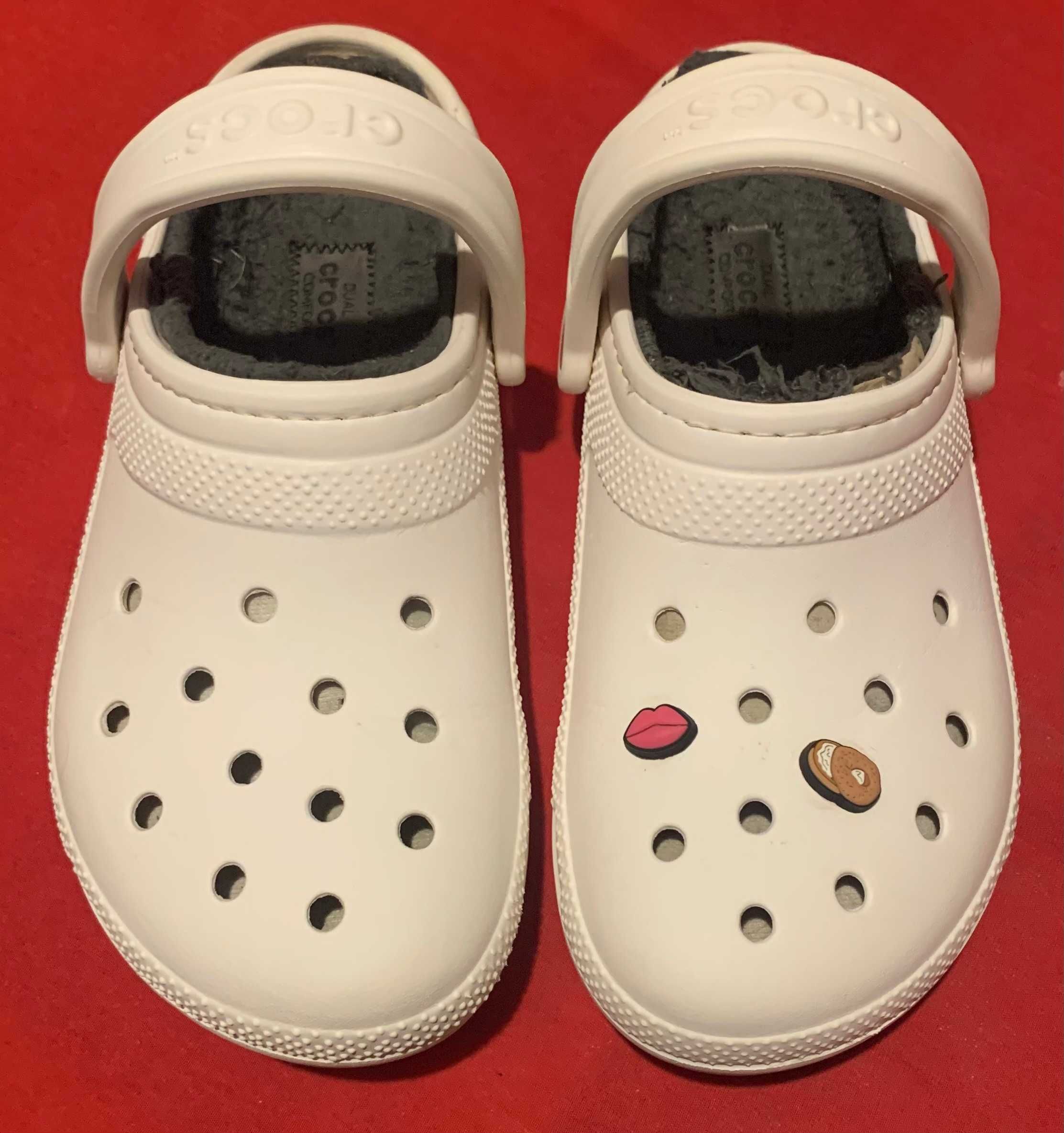 Crocs на меху утепленные сабо кроксы Оригинал M6-W8 р.38 24,1-25см