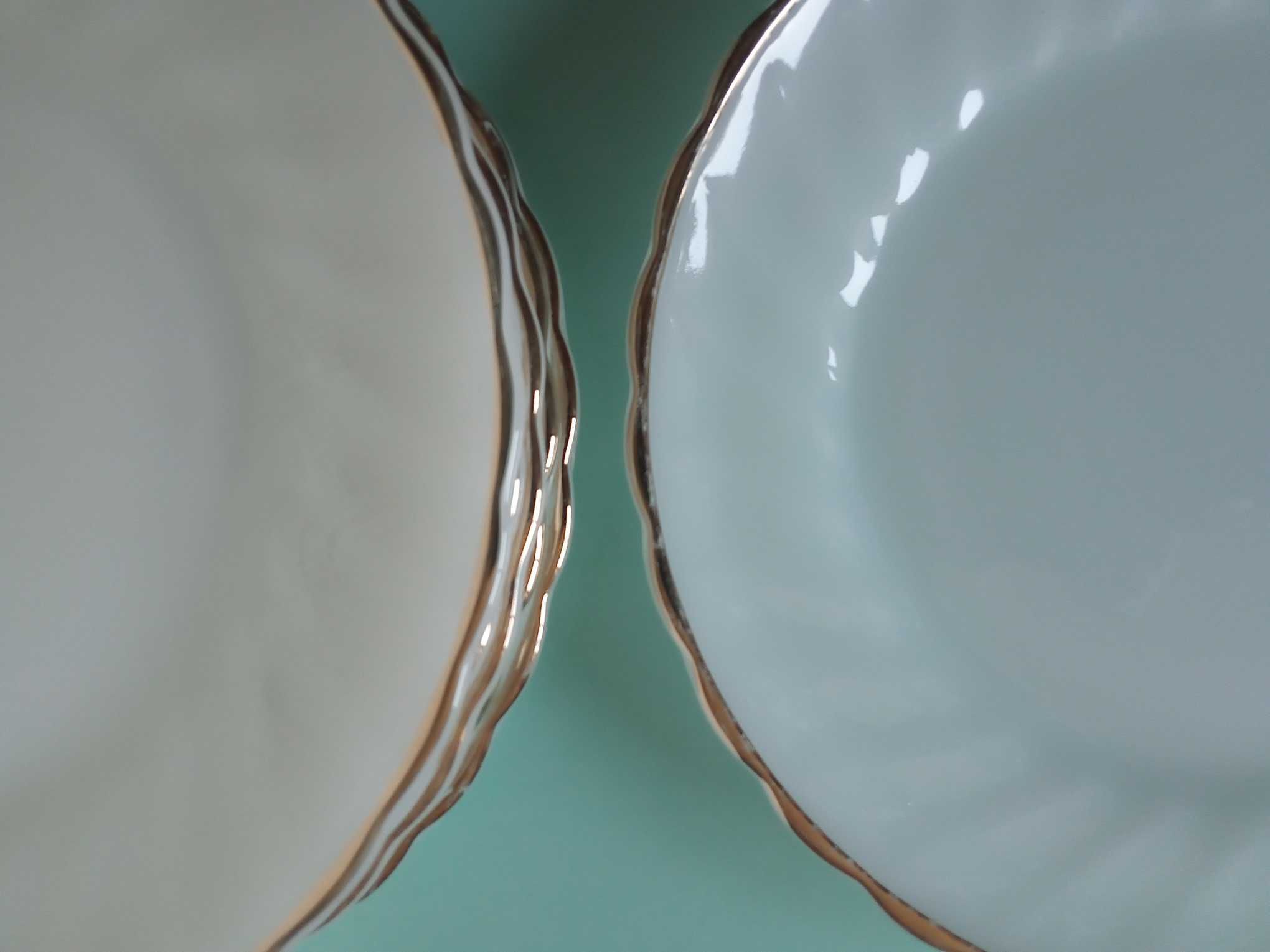 Pratos de sobremesa da marca Anchor Hocking, "Suburbia", made in USA
